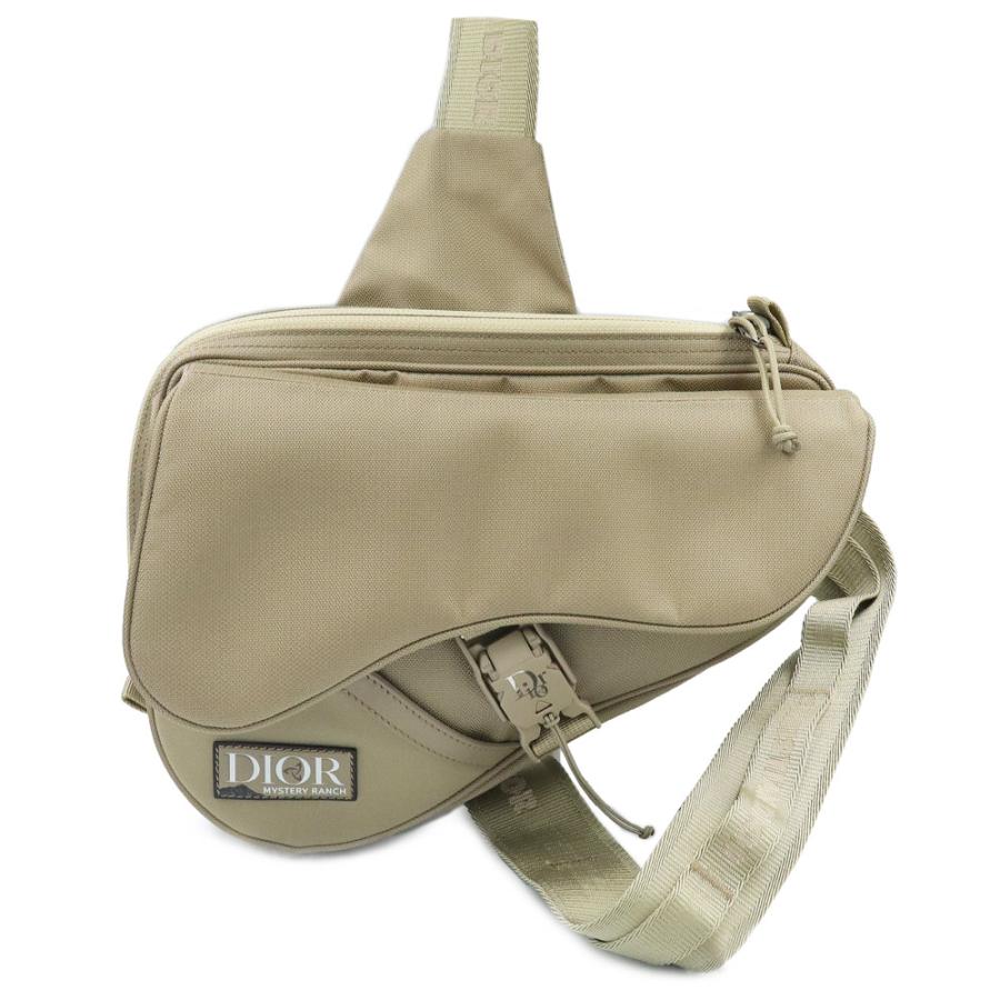 （未使用　展示品）クリスチャンディオール Christian Dior DIOR MYSTERY RANCH ディオール ミステリーランチ サドル ショルダー ボディバッグ 斜め掛け 斜め掛け ナイロン レザー ベージュ ベージュ金具 1ADPO111MRN Christian Dior（クリスチャン・ディオール） （未使用 展示品