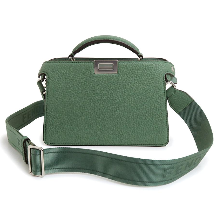 （未使用　展示品）フェンディ FENDI ピーカブー ISeeU アイシーユー エックスクロス クオイオローマ 2WAY ショルダー ハンドバッグ 斜め掛け ローマンレザー TOSCANA トスカーナ グリーン シルバー金具 7VA582 FENDI（フェンディ） （未使用 展示品）フェンディ ピーカブー ISeeU