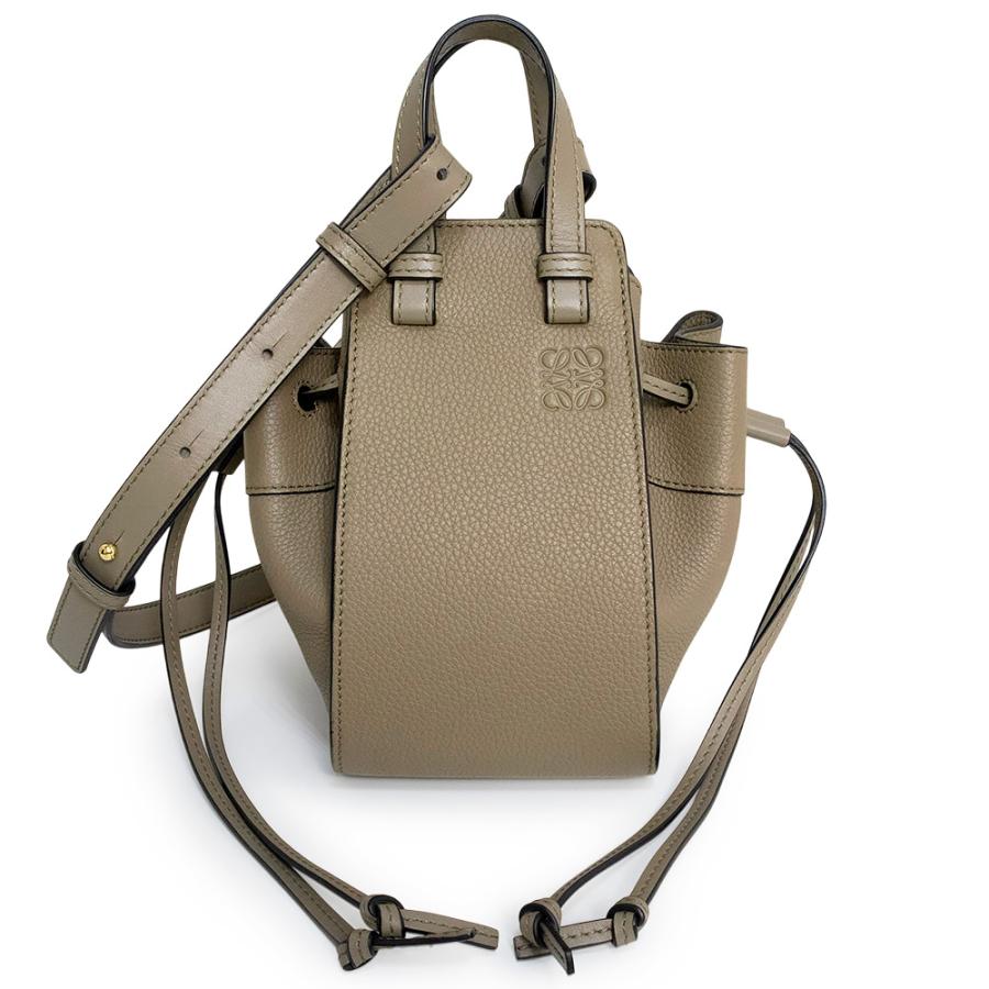 （新品・未使用品）ロエベ LOEWE ハンモック ドローストリング ミニ 2Way ショルダー ハンドバッグ 斜め掛け ソフトグレインカーフ レザー ローレルグリーン ゴールド金具 A538V07X15 LOEWE（ロエベ） （新品・未使用品）ロエベ ハンモック ドロー