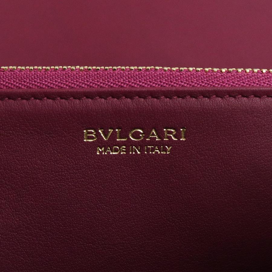 未使用級 最高級モデル BVLGARI レオーニ 二つ折り財布 ロゴ金具 黒