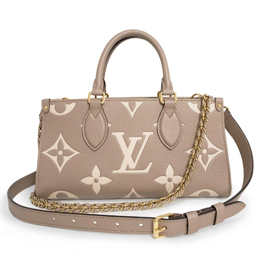 （未使用　展示品）ルイ ヴィトン LOUIS VUITTON オンザゴー EW 3way ショルダー ハンドバッグ 斜め掛け モノグラムアンプラント レザー バイカラー ダブ クリーム ベージュ ゴールド金具 M23641 LOUIS VUITTON（ルイ・ヴィトン） （未使用 展示品）ルイ ヴィトン