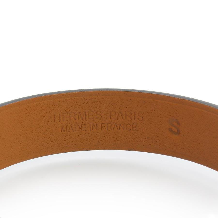 （新品・未使用品）エルメス HERMES トゥナイト ブレスレット ＃T4 ヴォーエプソン レザー ヴェールコミック グリーン シルバー金具 B刻印 箱付の画像