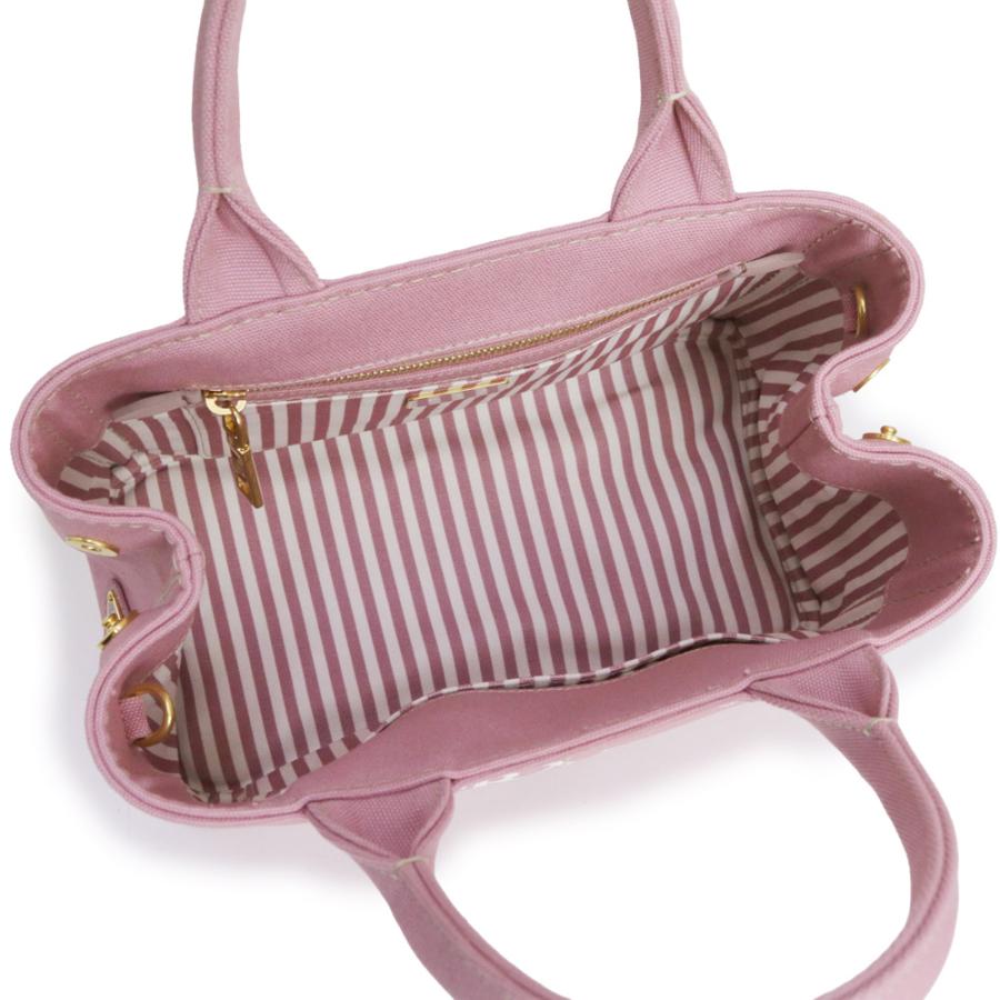 （未使用　展示品）プラダ PRADA カナパ トート 三角ロゴ 2way 斜め掛け ショルダー ハンドバッグ カナパ キャンバス アラバストロ ビアンコ ピンク ホワイト ゴールド金具 1BG439 PRADA（プラダ） （未使用 展示品）プラダ カナパ トート 三角ロゴ