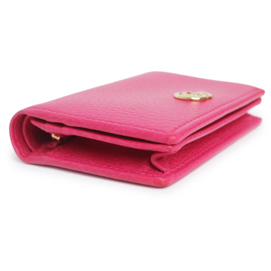 GUCCI グッチ GGマーモント ダブルG カードケース ＆紙幣入れ付き ミニウォレット 二つ折り財布 ストロベリー＆チェリープリント レザー 456126 ピンク ゴールド金具 未使用品 GUCCI（グッチ） 財布 レディース ダブルG カードケース コイン＆紙幣