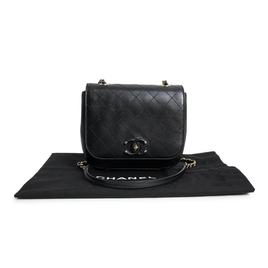 シャネル CHANEL ミニマトラッセ ショルダーバッグ バッグ レザー レディース ブラック系 AS0532 【中古】 CHANEL（シャネル） （中古）CHANEL AS0532 マトラッセ スモール
