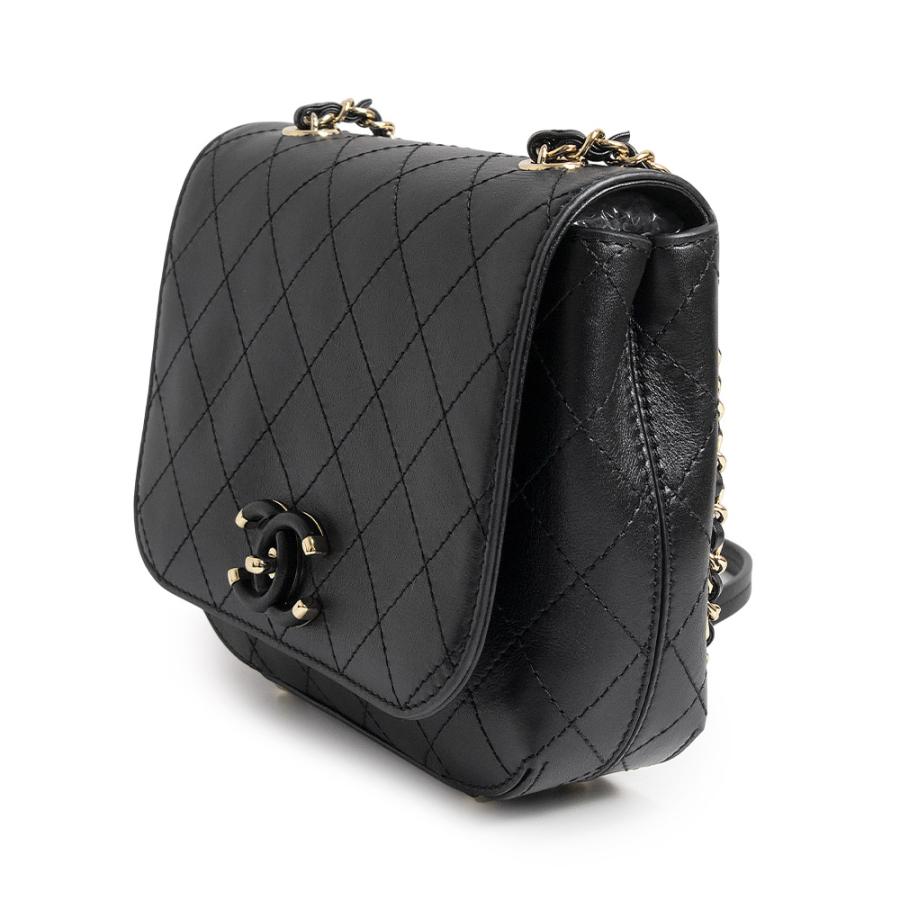 シャネル CHANEL ミニマトラッセ ショルダーバッグ バッグ レザー レディース ブラック系 AS0532 【中古】 CHANEL（シャネル） （中古）CHANEL AS0532 マトラッセ スモール