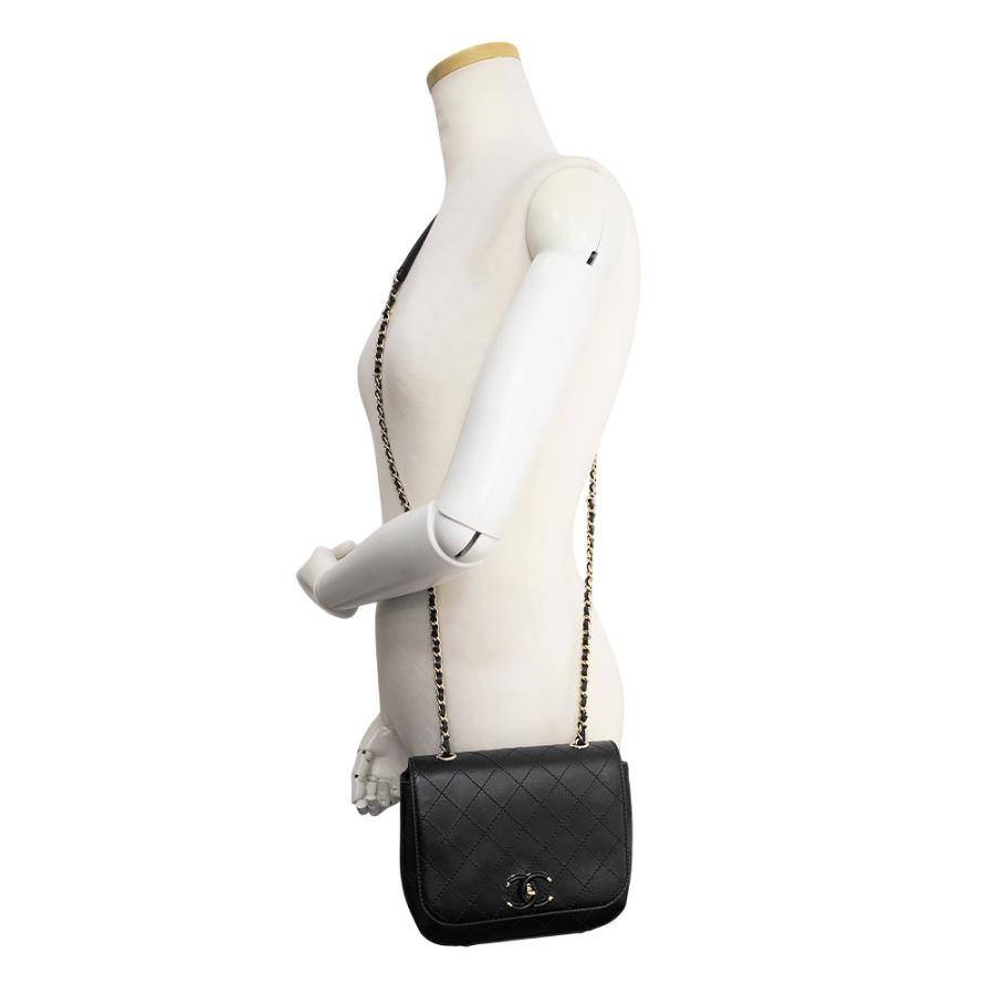 シャネル CHANEL ミニマトラッセ ショルダーバッグ バッグ レザー レディース ブラック系 AS0532 【中古】 CHANEL（シャネル） （中古）CHANEL AS0532 マトラッセ スモール