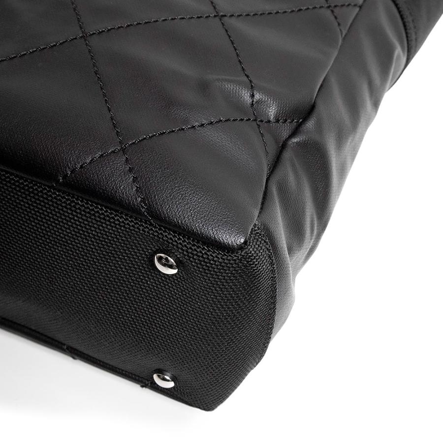 （美品）CHANEL シャネル A34208 パリビアリッツ PM トート ココマーク コーティングキャンバス カーフスキン ブラック ハンドバッグ レザー シルバー金具_9