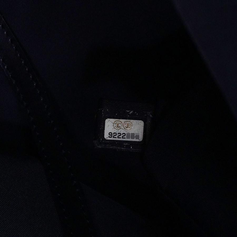 （中古）CHANEL シャネル A20457 ニュートラベルライン トート PM ナイロンジャガード カーフスキン ブラック ハンドバッグ レザー ゴールド金具の画像