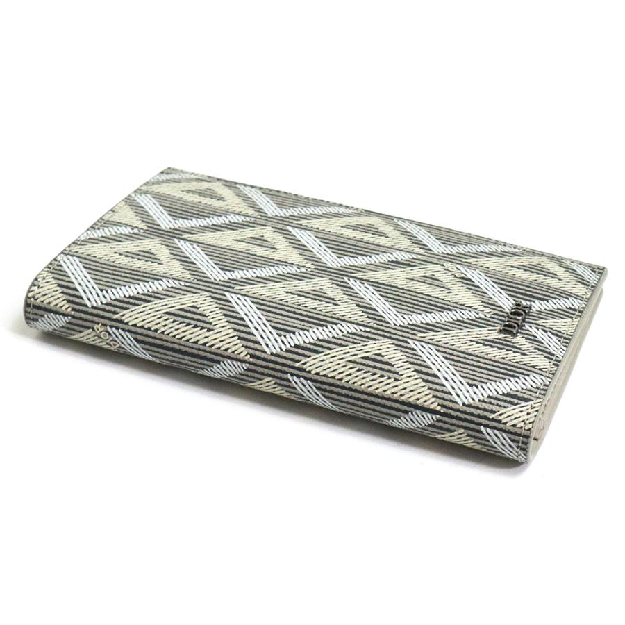 【美品】クリスチャンディオール 名刺入れ グレー キャンバス トロッター Christian Dior（クリスチャン・ディオール） （新品・未使用品