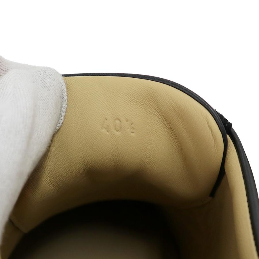 （未使用保管品）HERMES エルメス イージー レザー ブラック スニーカー シューズ 靴 #40.5 26cm_9