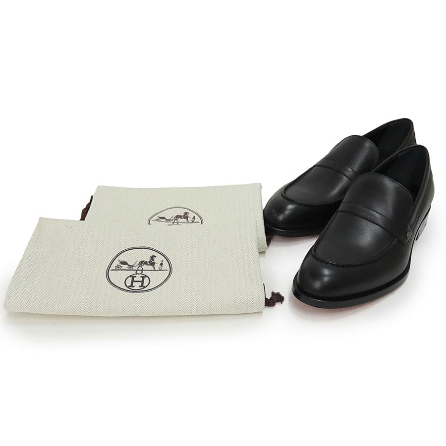 エルメス　HERMES レザー 黒 ローファー HERMES（エルメス） （未使用保管品）エルメス セリエ ビジネス