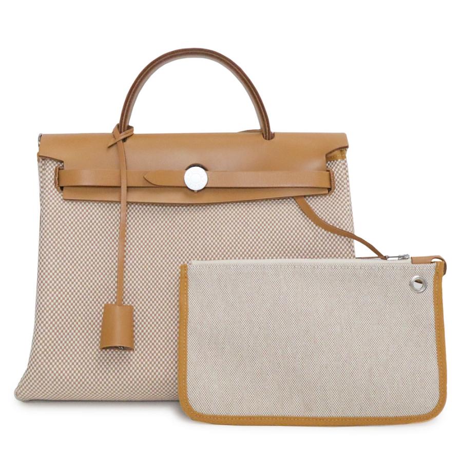 （未使用　展示品）エルメス HERMES エールバッグジップ 31 PM 2way ショルダー ハンドバッグ 斜め掛け ヴァッシュハンター レザー トワルアッシュ キャンバス ブラック ゴールド金具 B刻印 箱付 HERMES（エルメス） （未使用 展示品）エルメス エールバッグジップ 31