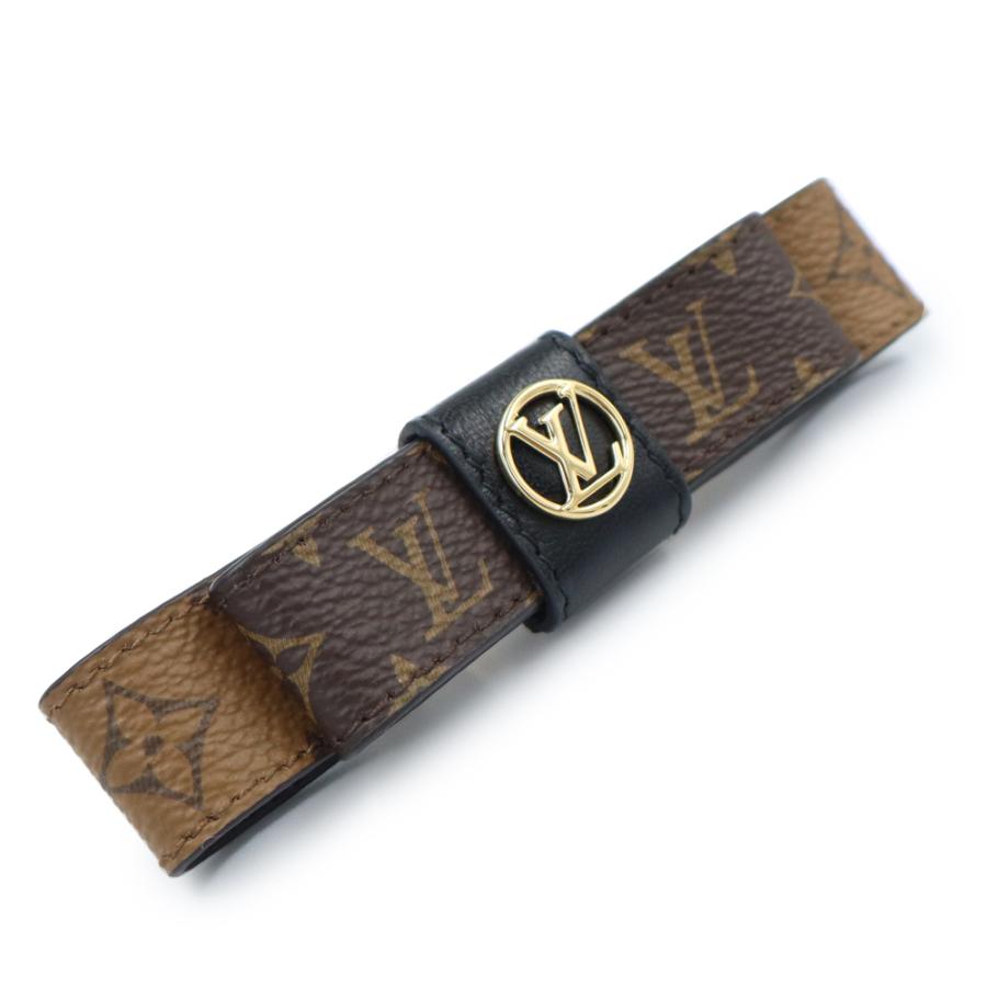 （新品・未使用品）LOUIS VUITTON ルイ ヴィトン M02321 リバース バレッタ マイ LV ボウ モノグラム モノグラムリバース ブラウン ヘアアクセサリー 箱付の画像
