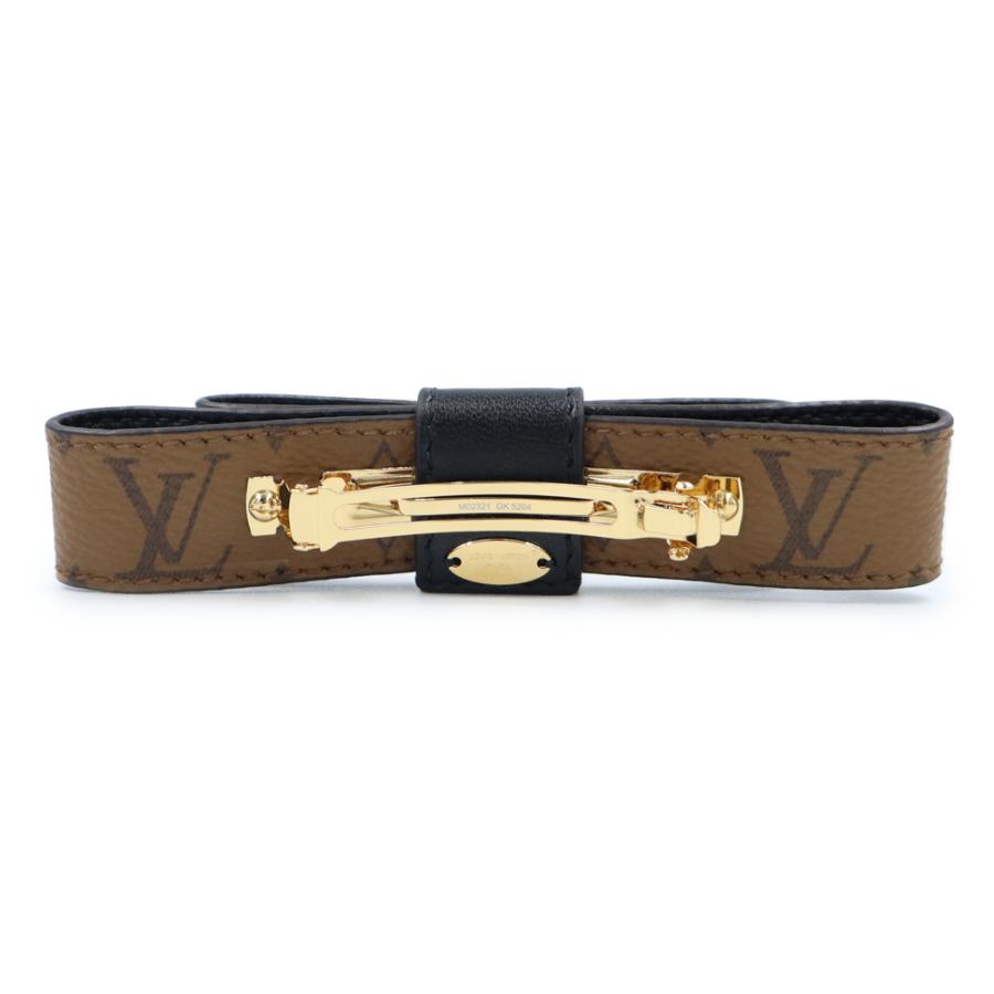（新品・未使用品）LOUIS VUITTON ルイ ヴィトン M02321 リバース バレッタ マイ LV ボウ モノグラム モノグラムリバース ブラウン ヘアアクセサリー 箱付の画像