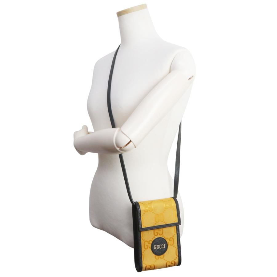 （未使用　展示品）GUCCI グッチ 625599 オフザグリッド ミニバッグ GGナイロン レザー イエロー ブラック ショルダーバッグ 斜め掛け シルバー金具_7