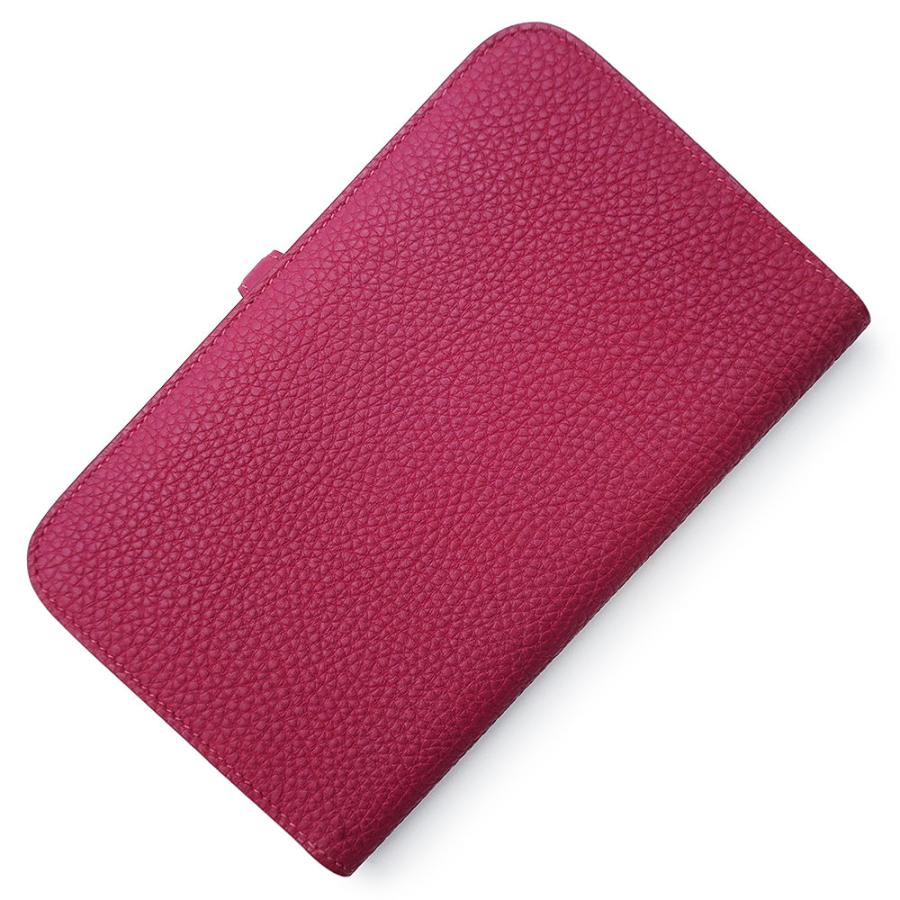 （未使用 展示品）HERMES エルメス ドゴン デュオ GM トゴ トスカ パープル □P刻印 二つ折り長財布 レザー シルバー金具の画像