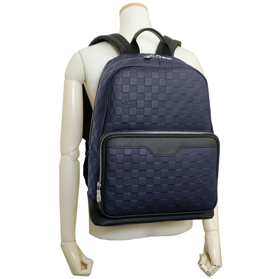 （未使用　展示品）LOUIS VUITTON ルイ ヴィトン N40091 ダミエ アンフィニ バックパック アストラル ネイビー オニキス ブラック リュック デイパック レザー_7