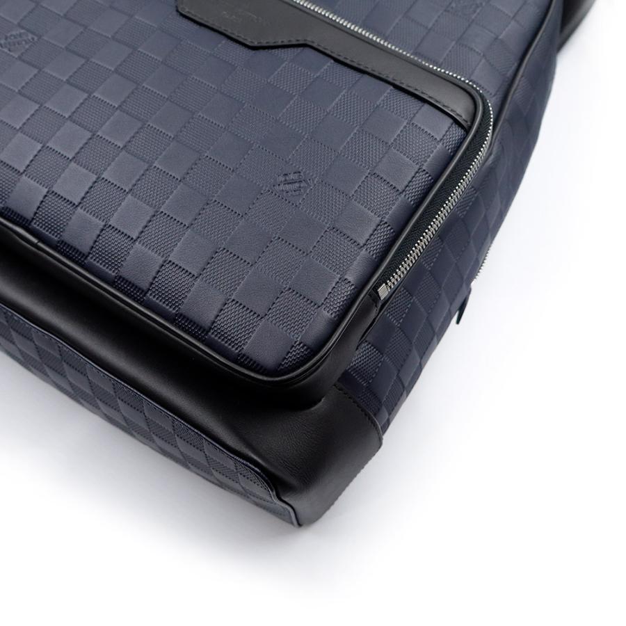 （未使用　展示品）LOUIS VUITTON ルイ ヴィトン N40091 ダミエ アンフィニ バックパック アストラル ネイビー オニキス ブラック リュック デイパック レザー_9