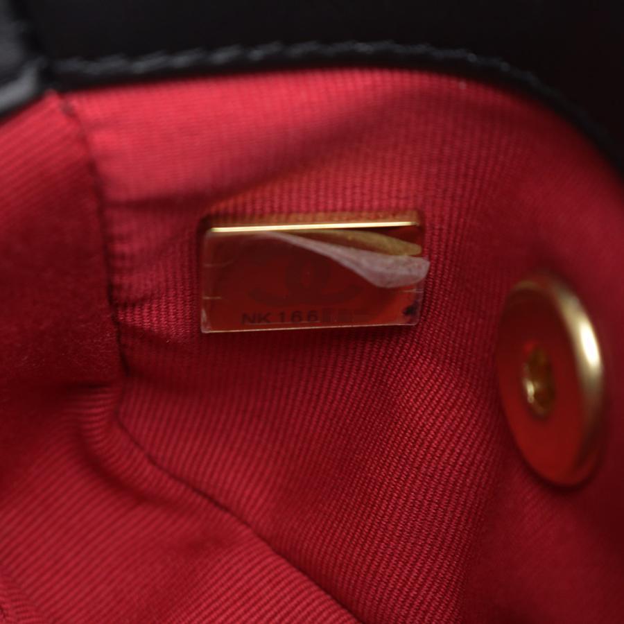（未使用　展示品）CHANEL シャネル AS2833 マトラッセ ミニ フラップ チェーン ショルダーバッグ カーフスキン レザー ブラック ゴールド金具 ソルド品_11