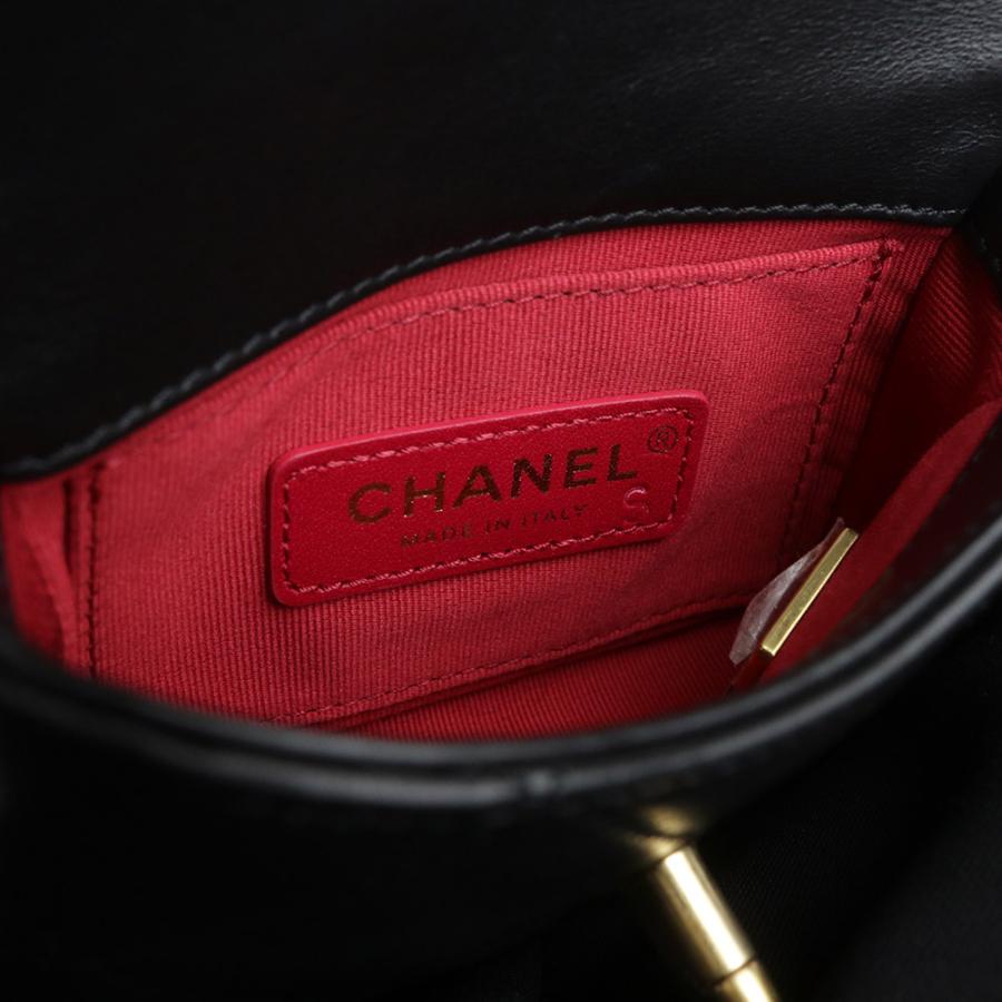 （未使用　展示品）CHANEL シャネル AS2833 マトラッセ ミニ フラップ チェーン ショルダーバッグ カーフスキン レザー ブラック ゴールド金具 ソルド品_8