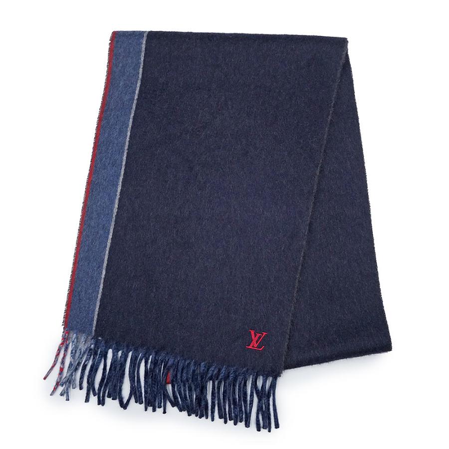 Louis Vuitton ブラック カシミヤ マフラー美品 LOUIS VUITTON（ルイ・ヴィトン） （美品）LOUIS VUITTON ルイ