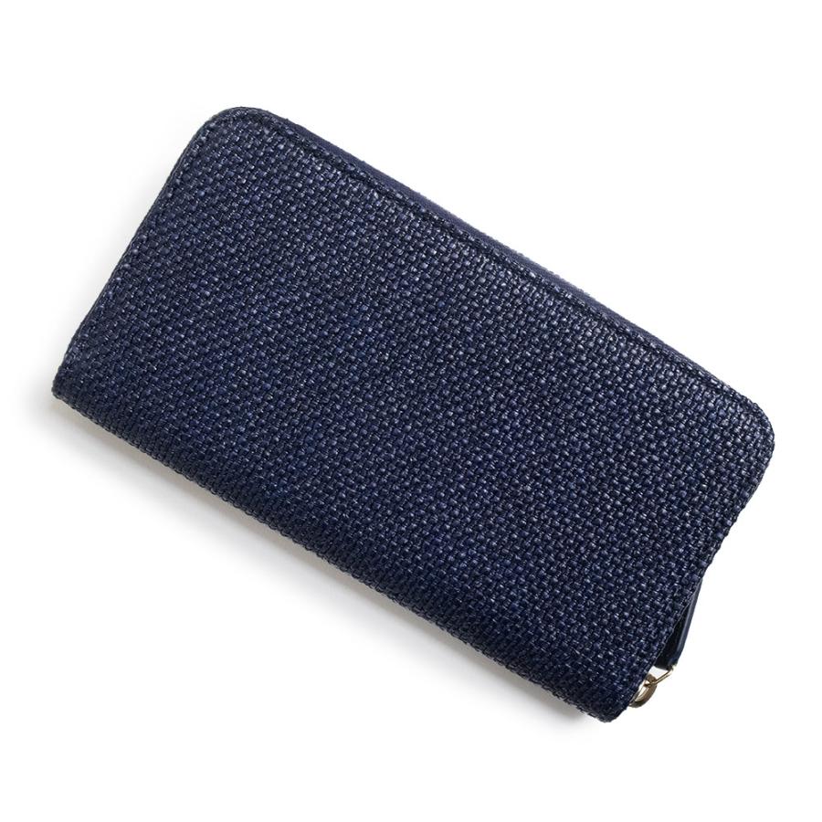 （未使用保管品）CHANEL シャネル A81977 ドーヴィル ライン ジップウォレット ラウンドファスナー キャンバス レザー ネイビー 長財布 ゴールド金具の画像