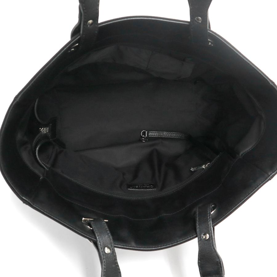 （中古）CHANEL シャネル A34209 パリビアリッツ トートバッグ MM コーティングキャンバス カーフスキン ブラック レザー シルバー金具の画像