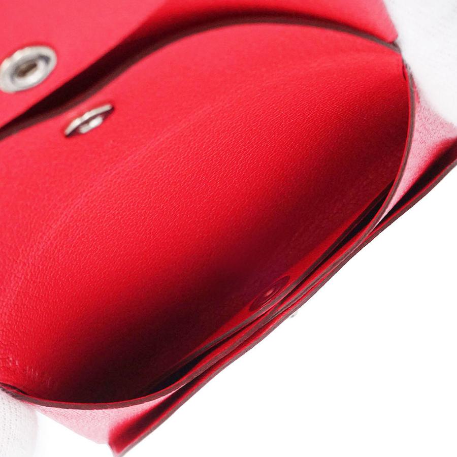 （新品・未使用品）HERMES エルメス カルヴィ デュオ コンパクト シェーブルシャムキラ ローズエクストリーム ピンク U刻印 コインケース カードケース 名刺入れの画像