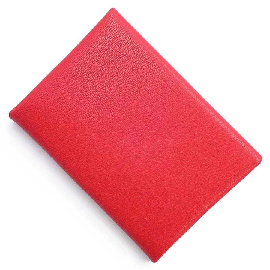 （新品・未使用品）HERMES エルメス カルヴィ デュオ コンパクト シェーブルシャムキラ ローズエクストリーム ピンク U刻印 コインケース カードケース 名刺入れの画像