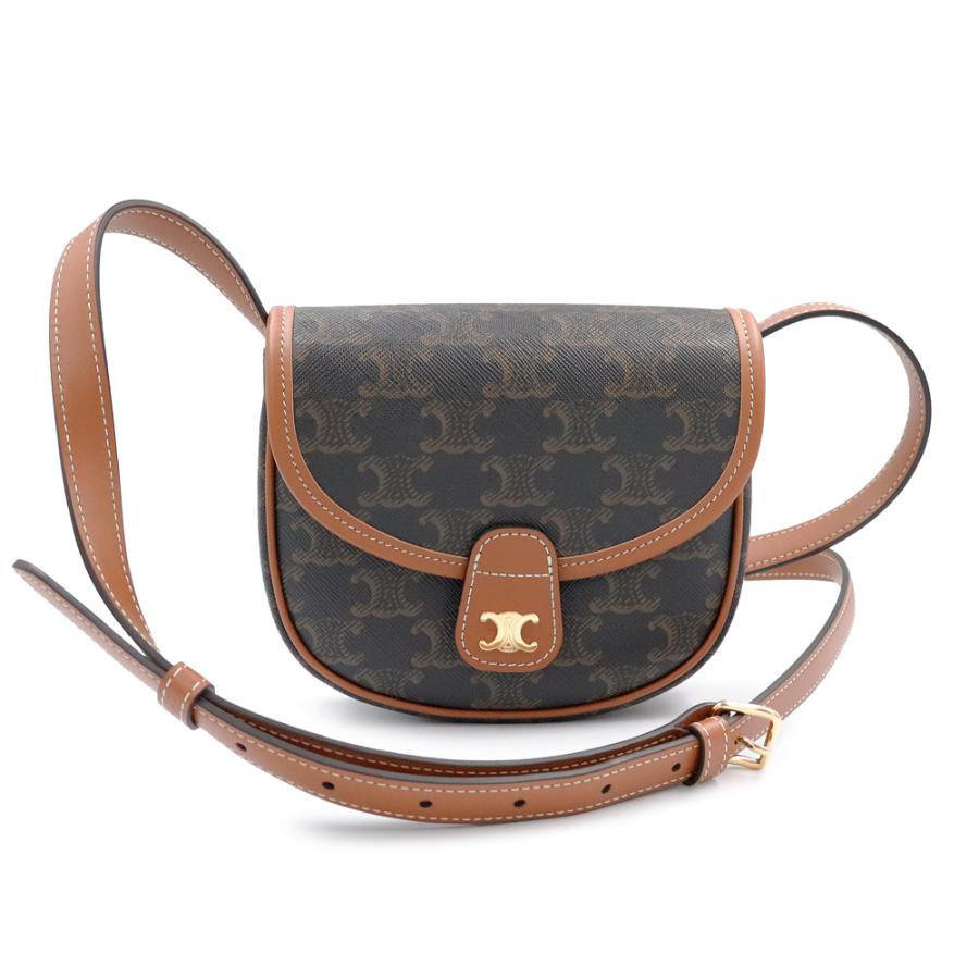 未使用CELINE トリオンフミニブザス PVCX レザーショルダーバッグ CELINE（セリーヌ） （未使用 展示品）CELINE 196702BZJ ミニ ブザス