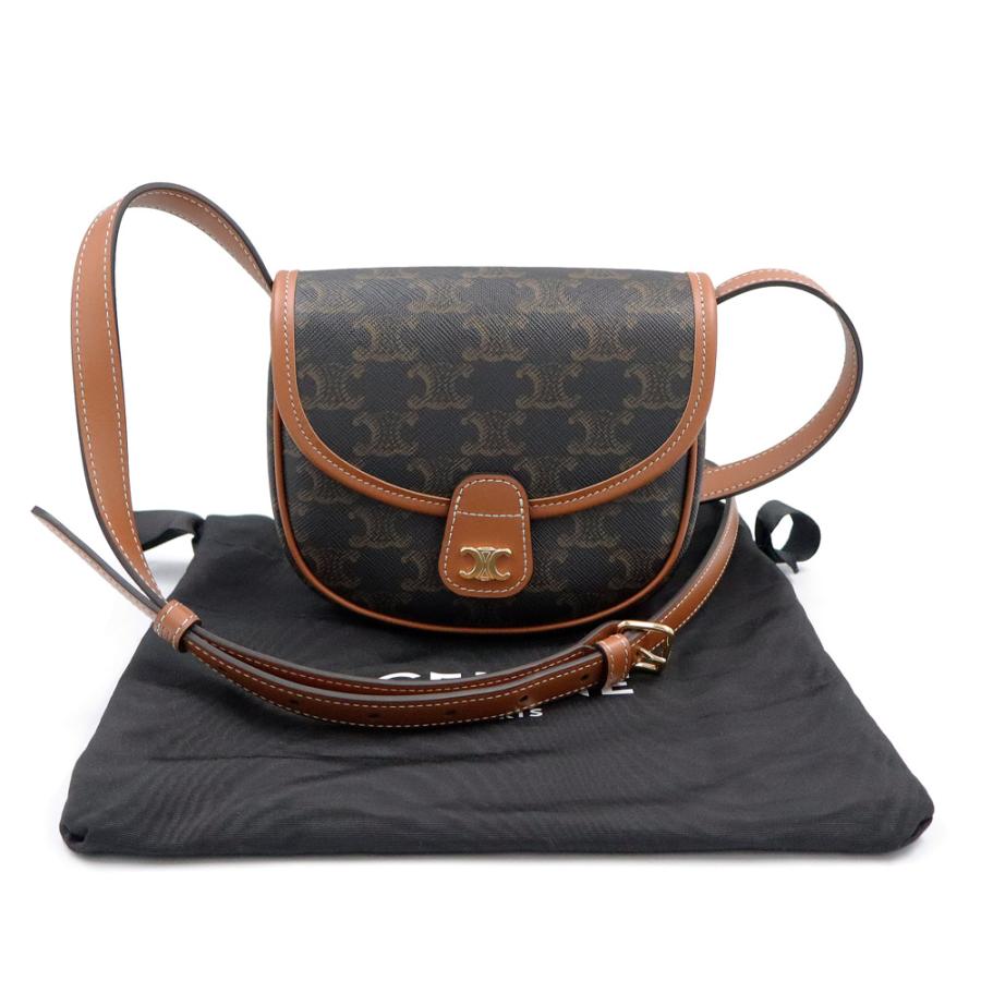 未使用CELINE トリオンフミニブザス PVCX レザーショルダーバッグ CELINE（セリーヌ） （未使用 展示品）CELINE 196702BZJ ミニ ブザス