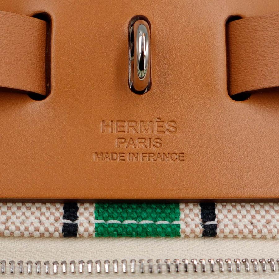 エルメス エールバッグ ジップ 31 PM ルトゥルネ 2WAY 斜め掛け ショルダー ハンドバッグ トワルミリタリー ヴァッシュハンター レザー ブラック 黒 ゴールド金具 B刻印 箱付 HERMES（新品・未使用品） HERMES（エルメス） （未使用 展示品）HERMES エールバッグジップ 31