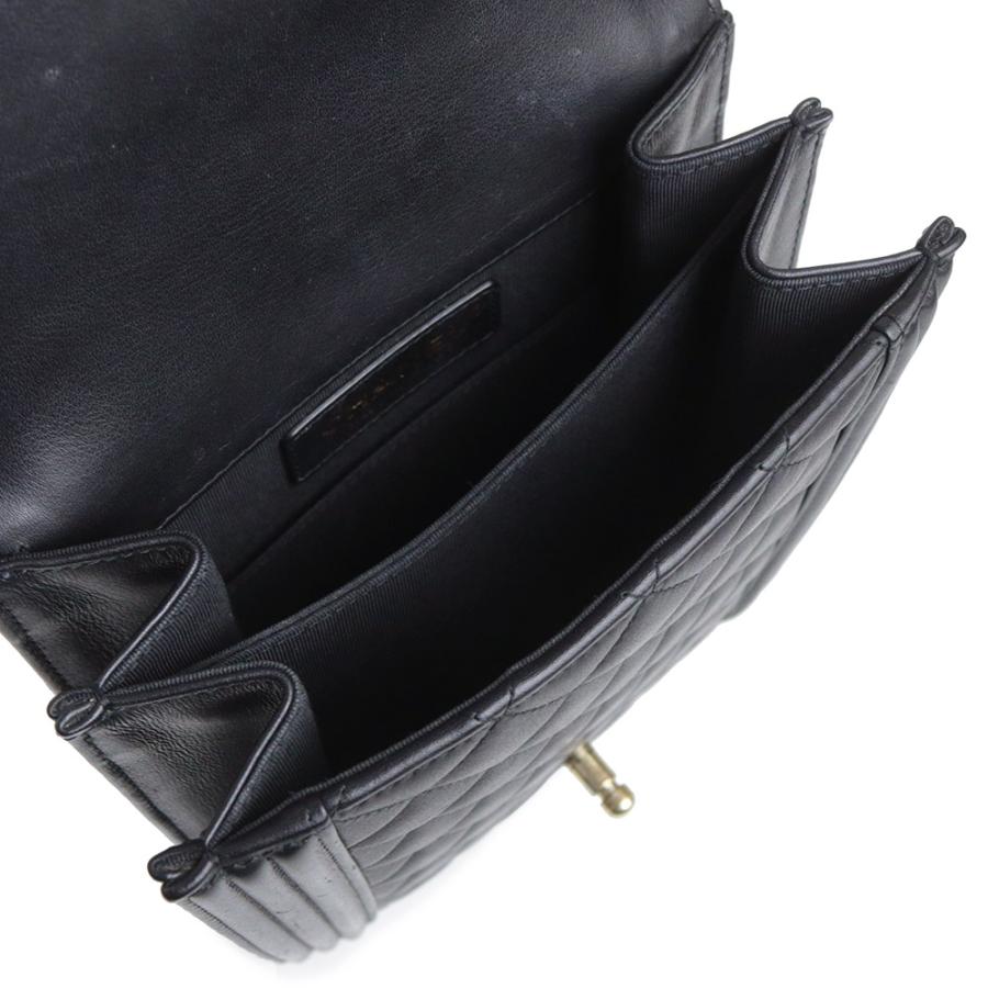 （中古）CHANEL シャネル AS0130 ボーイシャネル ラムスキン ブラック 2Way チェーン ショルダーバッグ 斜め掛け レザー ゴールド金具_2