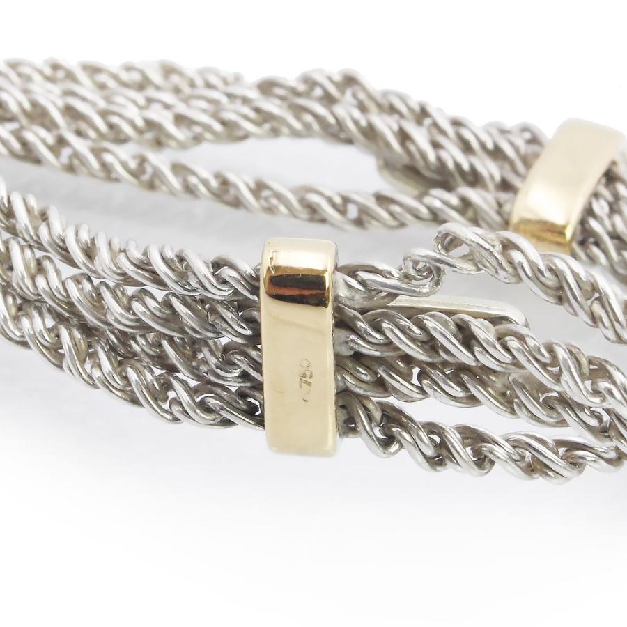 【美品】ティファニー サンチュール Tロープ ベルト ブレスレット925/750 TIFFANY&Co.（ティファニー） （中古）TIFFANY&Co. サンチュール T