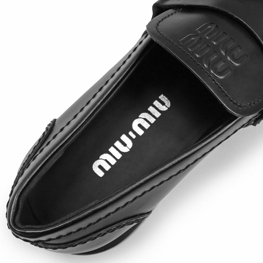 miu miu（ミュウミュウ） （未使用保管品）miu miu レザー ブラック