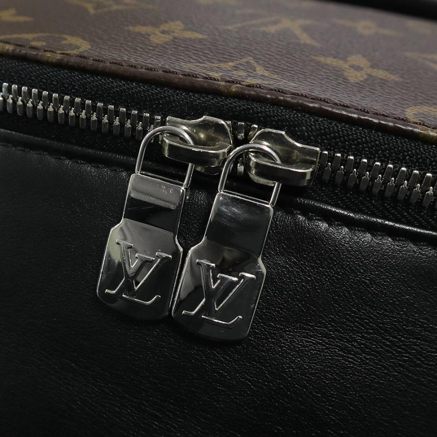 （美品）LOUIS VUITTON ルイ ヴィトン M45349 ジョッシュ NV モノグラムマカサー ブラウン ブラック リュック デイパック バックパック シルバー金具_12