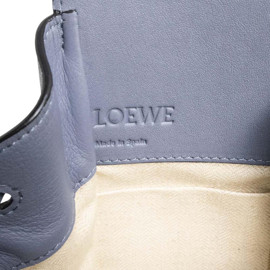 ロエベ 314.30.V07 ハンモック ドローストリング ミニ カーフスキン アトランティックブルー 2WAY ショルダー ハンドバッグ 斜め掛け レザー ゴールド金具 LOEWE（新品・未使用品） LOEWE（ロエベ） （新品・未使用品）LOEWE 314.30.V07 ハンモック