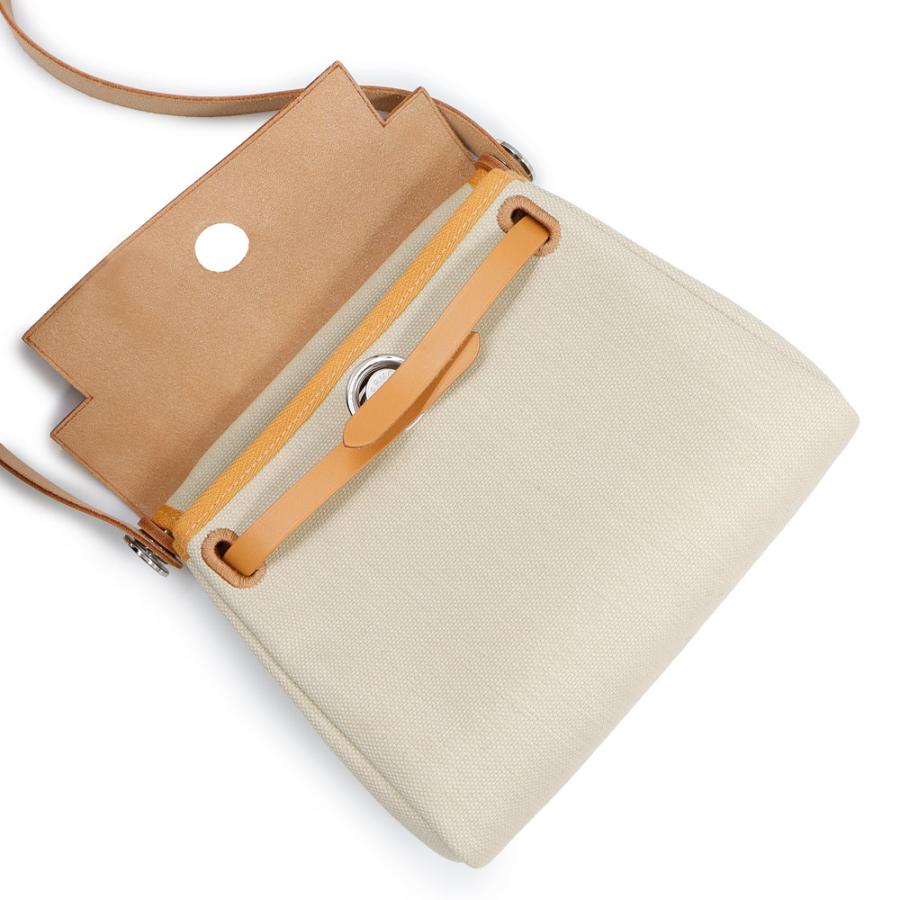 【未使用】HERMES(エルメス) エールバッグ ジップ 20 K刻印 ミニ エベンヌ ベージュ ブラウン茶 トワルミリタリー ヴァッシュハンター ゴールド金具 ショルダーバッグ 肩掛け 斜め掛け レディース 40802176234【アラモード】 HERMES（エルメス） 【未使用】エルメス エールバッグ ジップ 20 K刻印