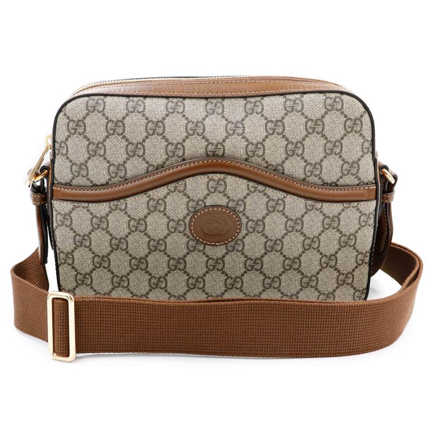 グッチ GUCCI ショルダーバッグ GGスプリーム ショルダー GGスプリームキャンバス ベージュ×ブラウン ゴールド金具 インターロッキングG 675891 【保存袋】【中古】 GUCCI（グッチ） （新品・未使用品）GUCCI 675891 インターロッキングG