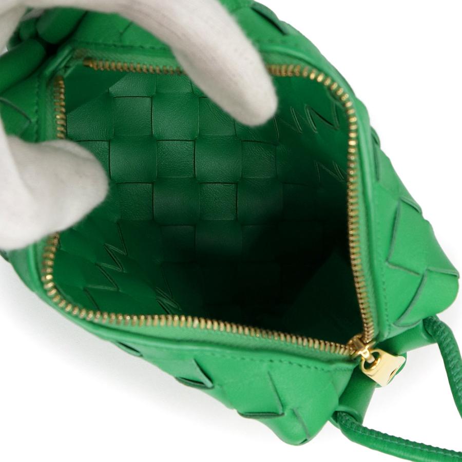 （未使用　展示品）BOTTEGA VENETA ボッテガヴェネタ 680255 ミニ ループ カメラバッグ イントレチャート ラムスキン パラキート ショルダーバッグ 斜め掛け_1