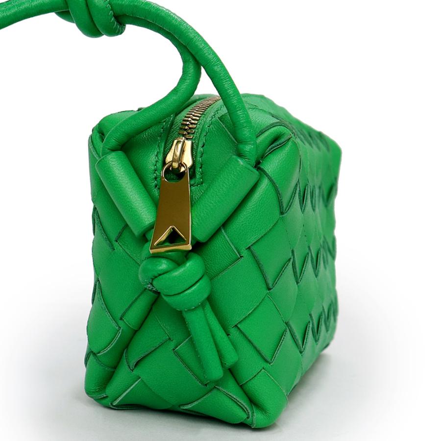 （未使用　展示品）BOTTEGA VENETA ボッテガヴェネタ 680255 ミニ ループ カメラバッグ イントレチャート ラムスキン パラキート ショルダーバッグ 斜め掛け_2
