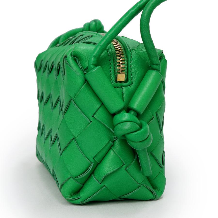 （未使用　展示品）BOTTEGA VENETA ボッテガヴェネタ 680255 ミニ ループ カメラバッグ イントレチャート ラムスキン パラキート ショルダーバッグ 斜め掛け_3