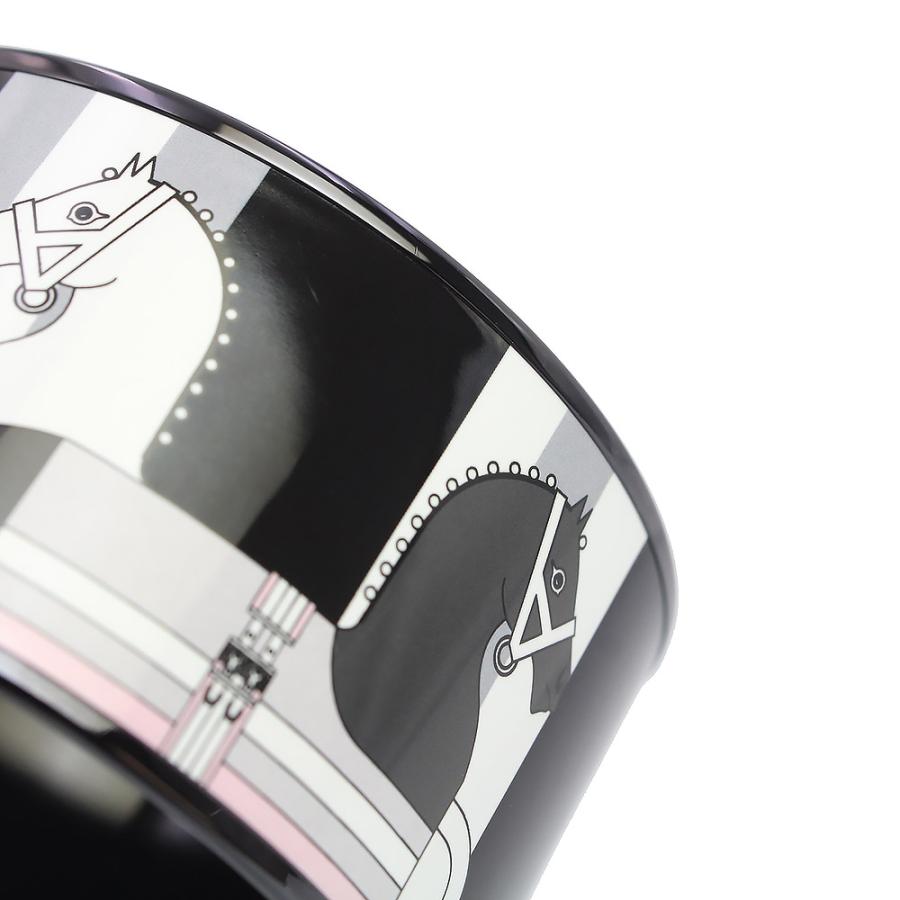 （未使用　展示品）HERMES エルメス エマイユ ROCABAR ロカバール エクストララージ エナメル ブラック ホワイト グレー ピンク ブレスレット バングル #65 箱付_5
