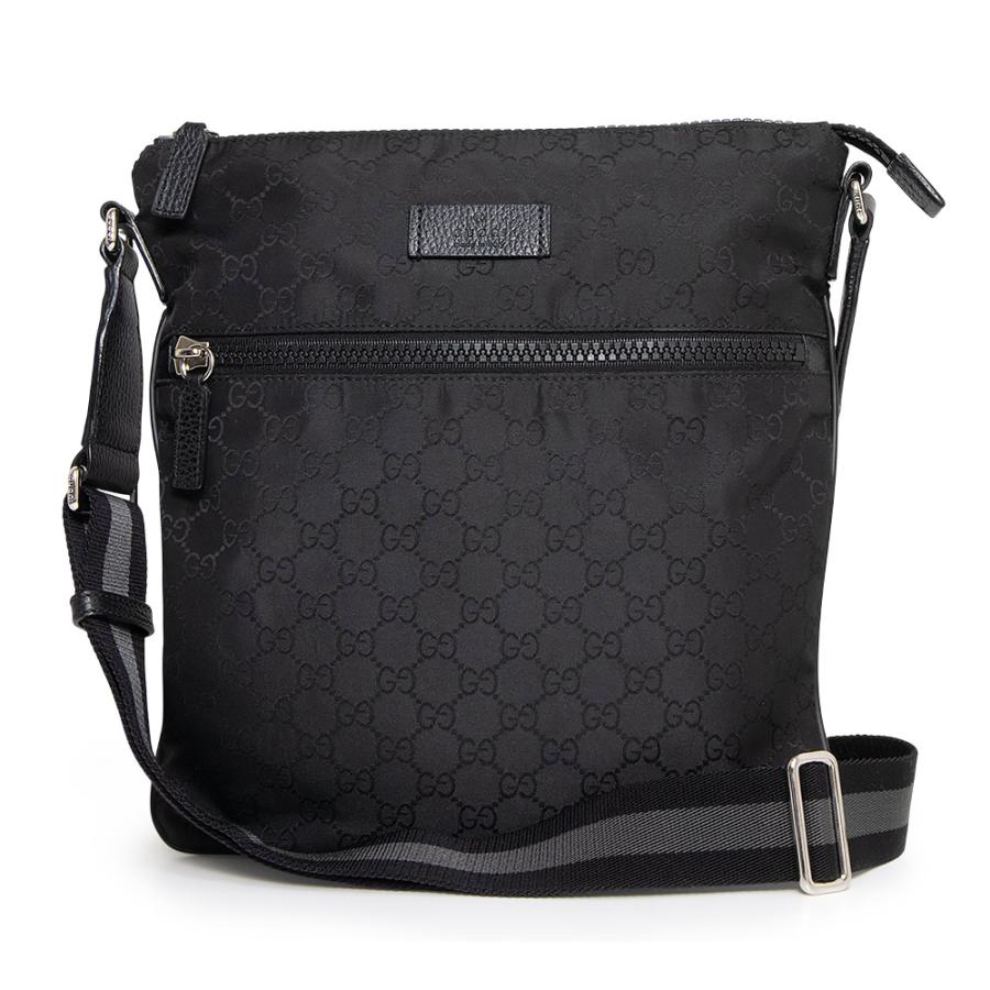 グッチ GGナイロン レザー ショルダーバッグ 斜め掛け ブラック 黒 449184 GUCCI（未使用　展示品） GUCCI（グッチ） （美品）GUCCI 449184 メッセンジャー GGナイロン