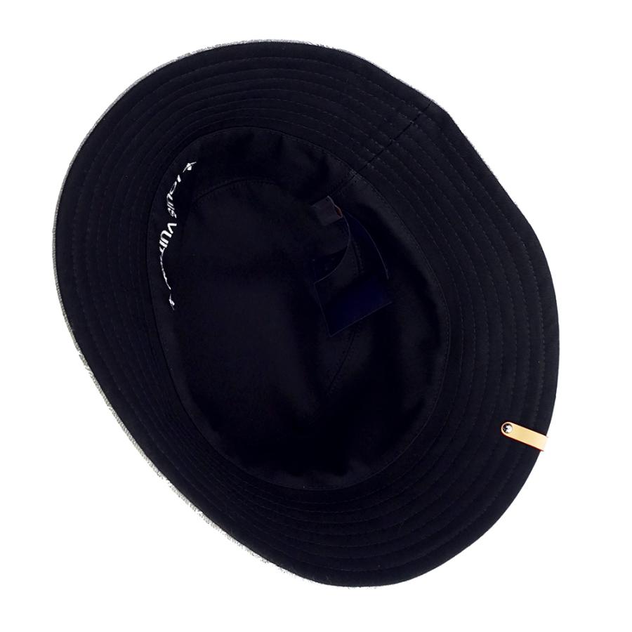 （美品）LOUIS VUITTON ルイ ヴィトン M7952M デニム バケット ハット リバーシブル コットン100％ ウォッシュドグレー ブラック 帽子 Sサイズ_2