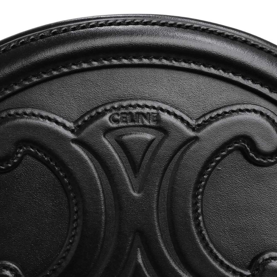 （未使用　展示品）CELINE セリーヌ 10I703DPQ オーバルパース キュイル トリオンフ カーフスキン ブラック ショルダーバッグ 斜め掛け レザー ゴールド金具_9