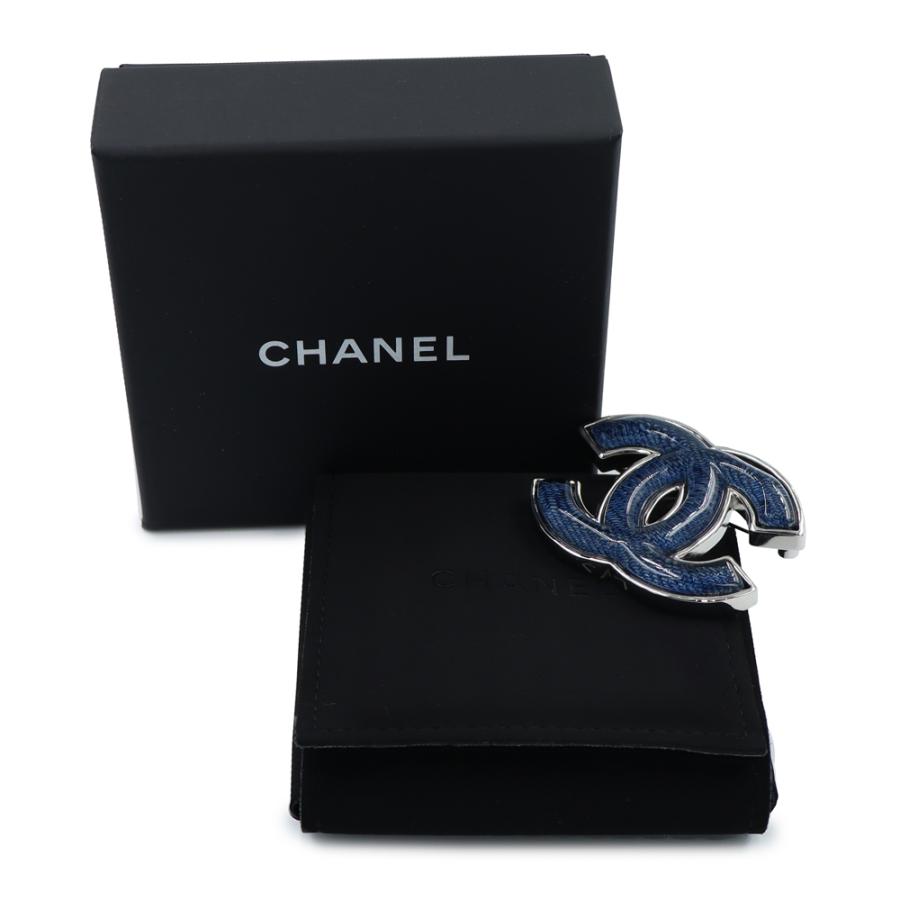 美品 CHANEL シャネル ココマーク デニム ブローチ アクセサリー CHANEL（シャネル） （未使用 展示品）CHANEL デニム ココマーク CC