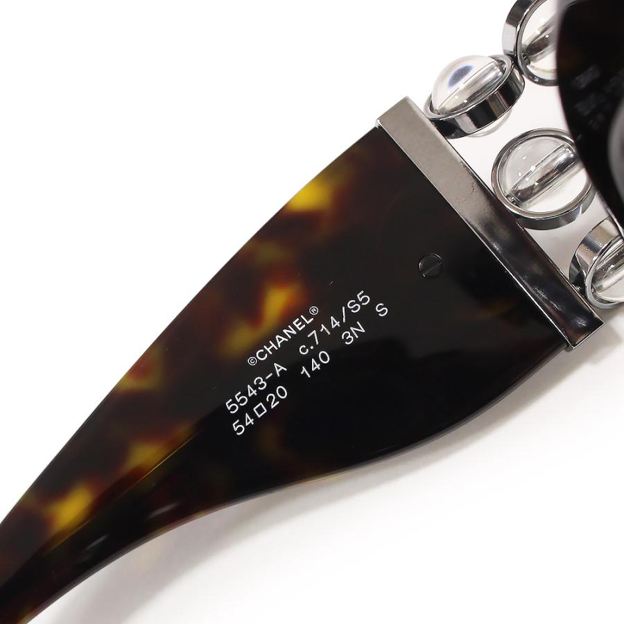 美品）CHANEL シャネル 5543-A A71697 オーバル シェイプ クリアパール
