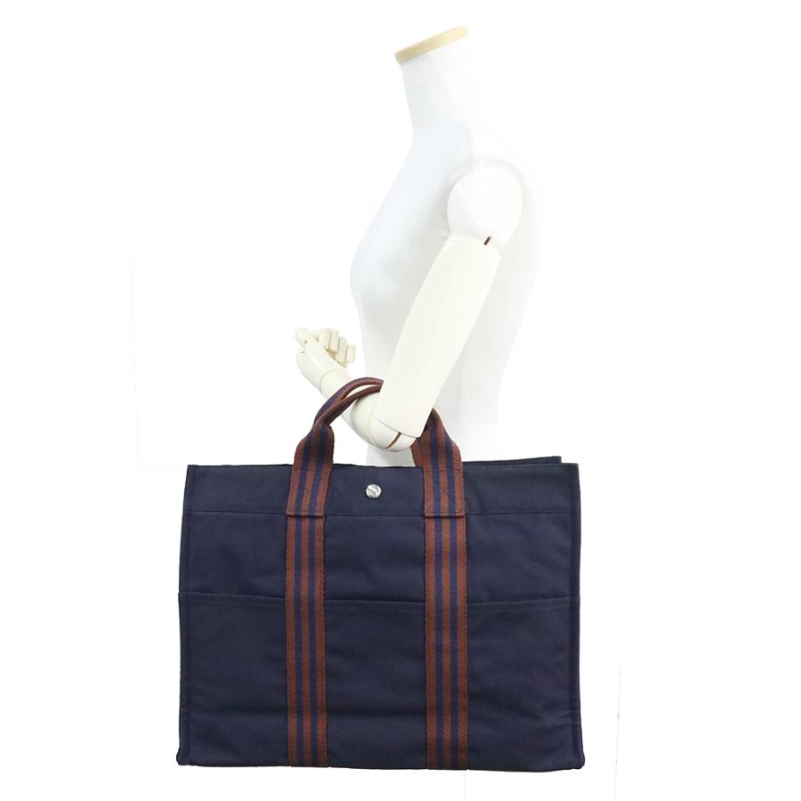 未使用品 HERMES エルメス フールトゥ トートGM トートバッグ コットン 